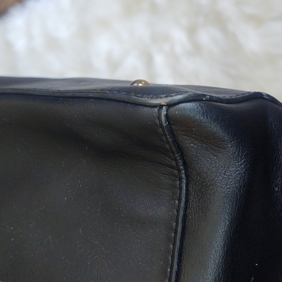 Lauren Ralph Lauren Black Leather Newbury Double zip Crossbody Satchel - Picture 10 of 17